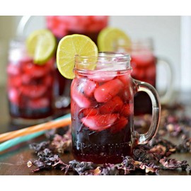 Organic Hibiscus Flowers - 1 lb (16oz) - Herbal Tea - 100% Certified Organic - Flor de Jamaica - Agua Frescas - EarthWise Aromatics
