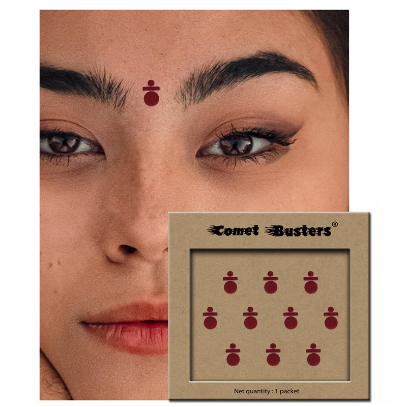Comet Busters Maroon Traditional Bindis