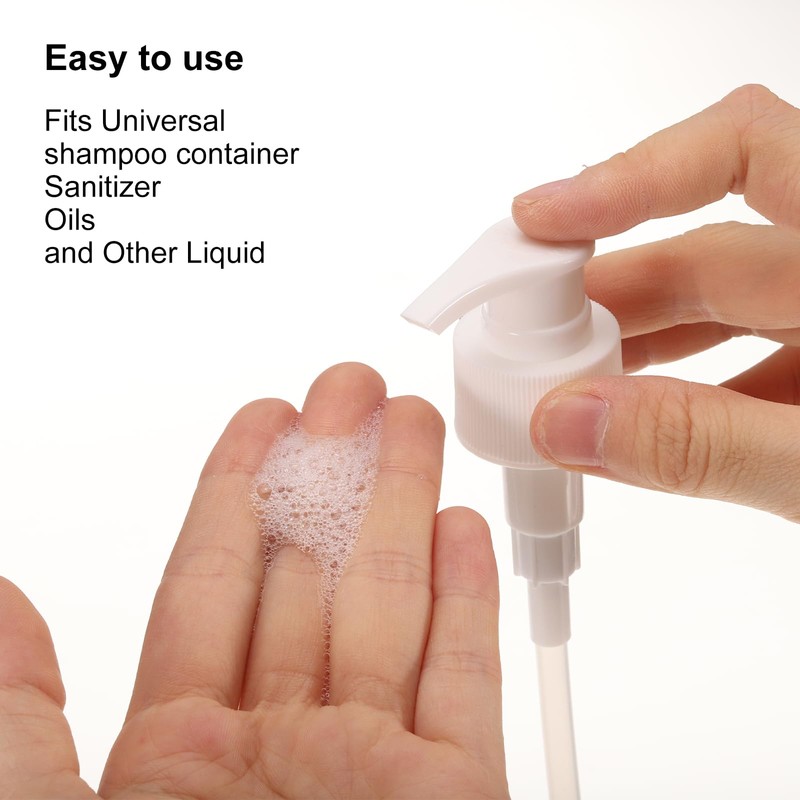 sourcing map 6Pcs Liter Pump Dispenser, 28/410 Universal Shampoo Container