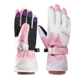 Guantes de Esquí, Los Guantes para Nieve para Mujer y Hombre Son Impermeables y Aptos para Pantallas Táctiles, Guantes Termicos para Actividades Al Aire Libre En Climas Fríos