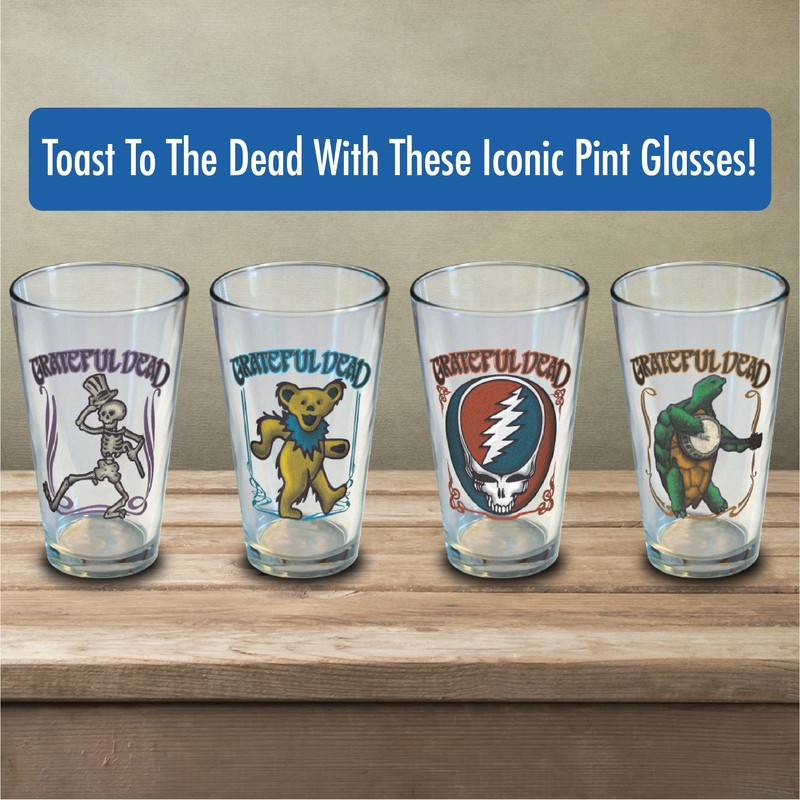 ICUP Grateful Dead Retro Pint Glass Set 4 Pack (terrapin,