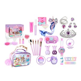 Kids Makeup Kit for Girl - Kids Washable Makeup Girls Toys with Unicorn Cosmetic Case, Real Girl Makeup Sets for Toddler Kid Children Christmas Birthday Gifts Toys for 3 4 5 6 7 8-12 Year Old Girls