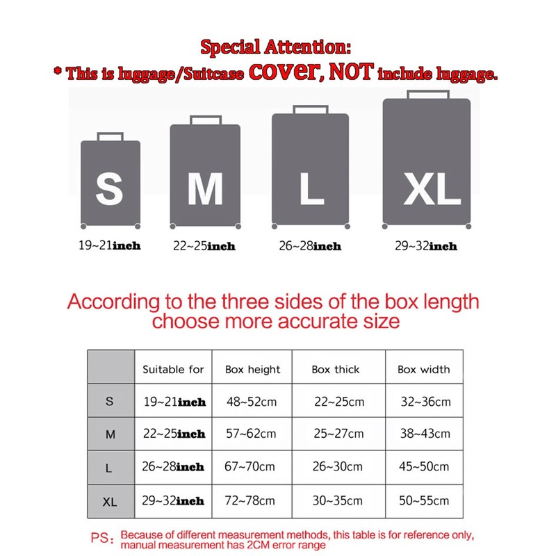 Travel Luggage Cover, Spandex Protective Case Cover, Elastic, Anti-Scratch, Washable,