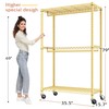 Raybee 79" H Heavy Duty Rolling Garment Rack for Hanging
