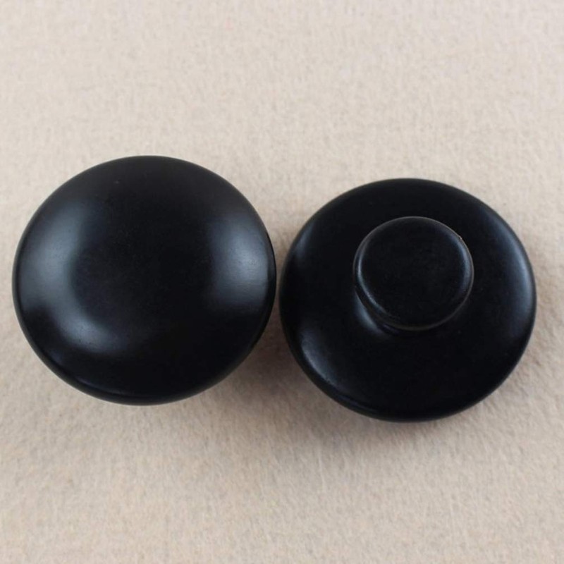 ANCLLO 2Pcs Hot Stones Mushroom Shaped Massage Stones Warmer Natural