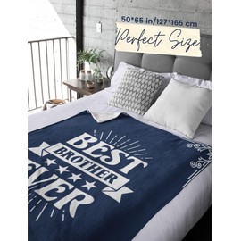 InnoBeta Gifts for Brother Adult from Sister, Bed Flannel Blankets Throws for Brothers for Birthday, Christmas (50"x 65") - Best Brother Ever