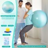 Sportneer Extra Thick Exercise Ball - 25.6''Yoga Ball with Quick