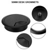 LICQIC 2 Pcs 50mm Desk Cable Grommets, Round Desk Cable