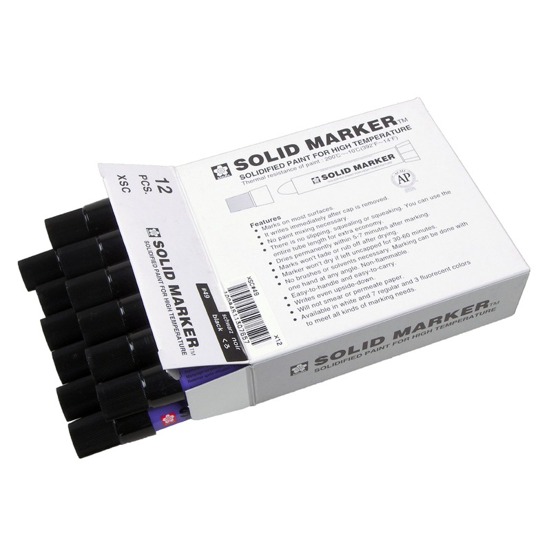 SAKURA - XSC-49 Sakura Solidified Paint Solid Marker, Black (Box