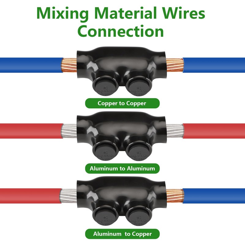 Wengart Black Insulated Splice Connector,2-14 Gauge Aluminum to Copper Wire