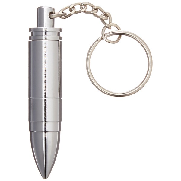 Quality Importers Trading Bullet Punch Cigar Cutter Keychain, Chrome