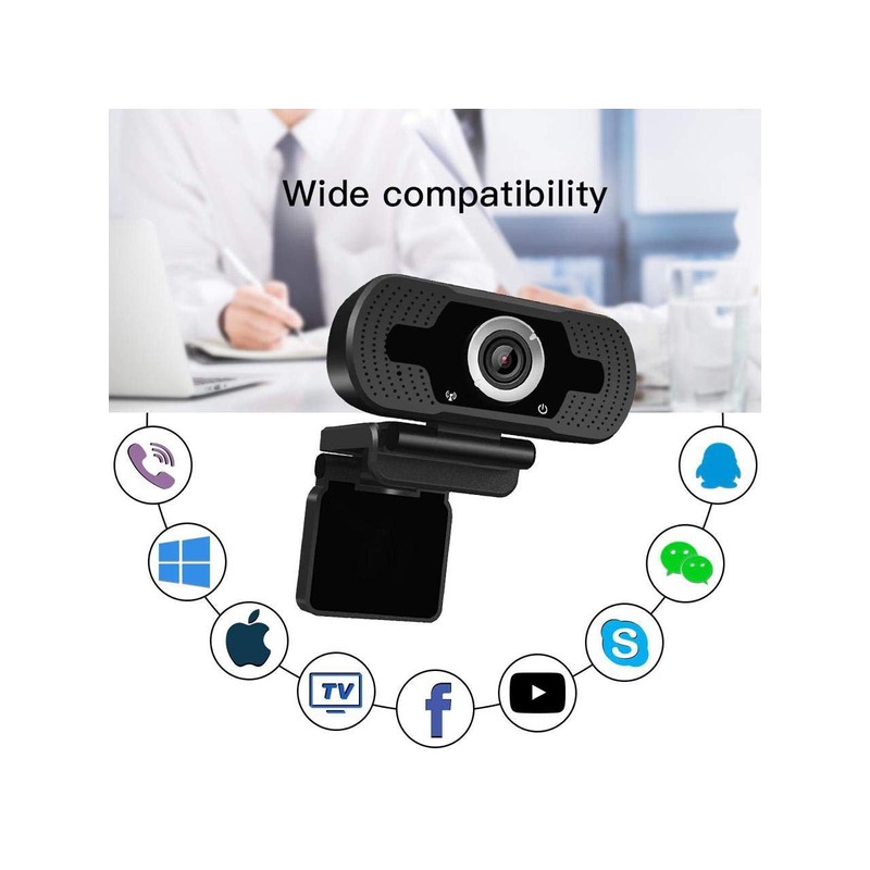 J41S Webcam with Microphone,1080P video camera with microphone USB Computer