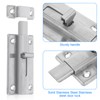 JIEYAO 2Pcs Stainless Steel Slide Bolt Latch, Bathroom Stall Door
