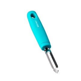 Vasconia 4041538 Pelador Básicos de Acero inoxidable y mango de polipropileno, Negro, 18 cm