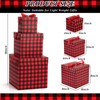 Trandraft 3 Pcs Christmas Nesting Gift Boxes Buffalo Plaid Xmas