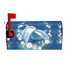 YYHWHJDE letterbox Cover Waterproof Oxford Cloth Accommodates Standard Size or Large Size mailboxes Kiss Dolphin Tale Pattern Pattern 21x18 in