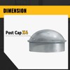 VIVIDA 4" Chain Link Post Caps, Galvanized Fence Post Caps,