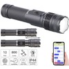 KryoLights Emergency Flashlight:12W 800 Lumens Smart Flashlight with SOS Emergency