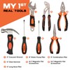 INCLY 95 PCS Kids Real Tool Set, Boys Small Real