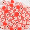 WEILUSI 100PCS Red Apple Nail Charms Kawaii Fruit Flatback Resin