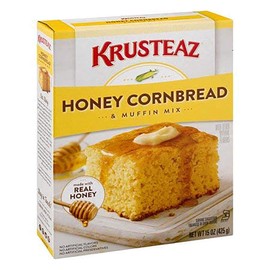 Krusteaz Honey Cornbread and Muffin Mix - No Artificial Colors, Flavors or Preservatives - 15 OZ (Pack of 4)