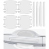 QIOON 8 Pcs Car Door Handle Protectors - Transparent Waterproof