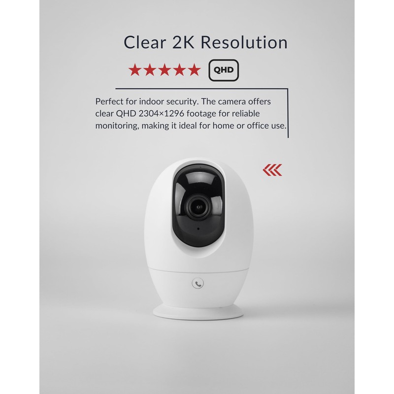 HESTIA Security Camera Indoor, 2k 3.0MP Cameras House Security with