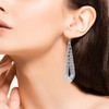 Sparkling Rhinestone Cluster Chandelier Earrings Long Dangle Teardrops Party Prom