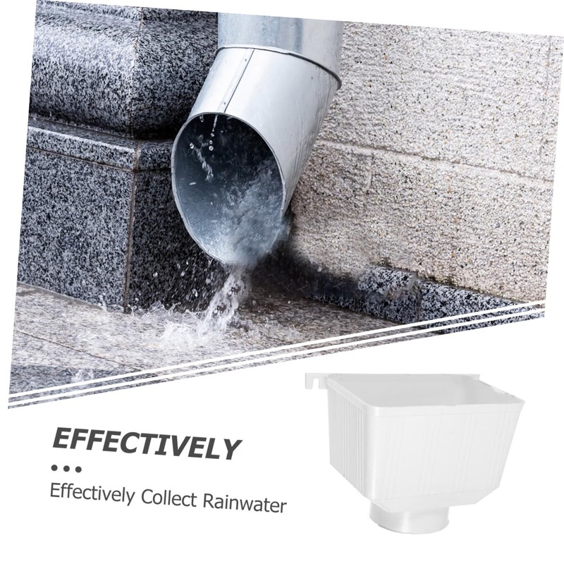 SHINEOFI Rain Downspout Connector PVC Gutter Adapter for Rainwater Drainage