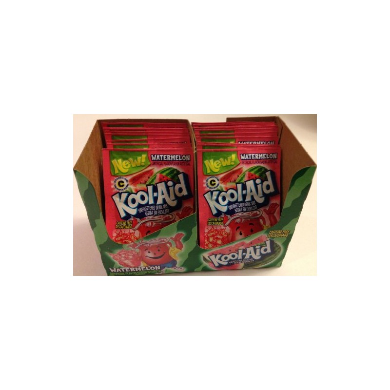 Kool-Aid Watermelon Unsweetened Soft Drink Mix 24 Pack Lot -