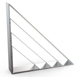 45/90 Degree Triangle Cookie Cutter Set - 5 inch, 4 inch, 3 inch, 2 inch - Half Square Right Angle Triangle Geometric Frame Plaque Cookie Cutters Shapes Molds - Stainless Steel