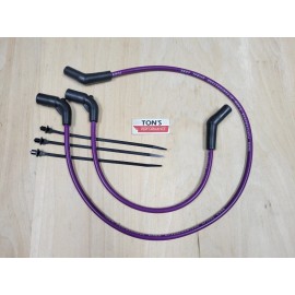 Ton's 8mm Ignition Spark Plug Wires Harley H-D FLT FLHT FLHR FLTR 09-15 Purple