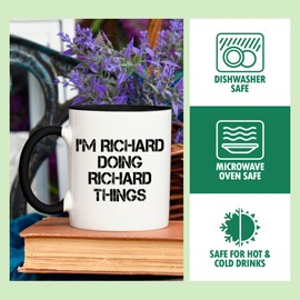 HALAM DECOR I'm Richard Doing Richard Things Funny First Name Richard Pullover Cup 11oz Accent Mug