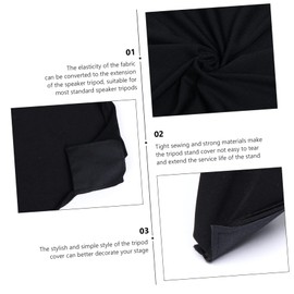 Parliky Speaker Stand Cover Adjustable Black Protective Accessory with Carry Bag for Stage Use for Clean Display and