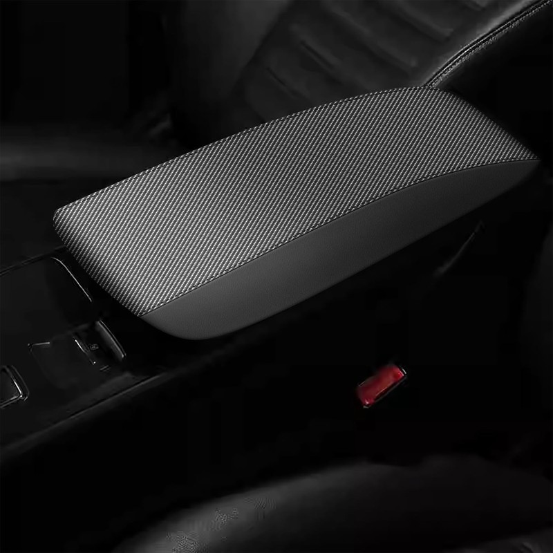 AOMSAZTO Armrest Covers for 2017-2021 Ford Fusion Carbon Fiber
