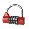 Robust 4-Digit Combination Padlock - Wide Shackle Safety Lock -