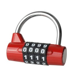 Robust 4-Digit Combination Padlock - Wide Shackle Safety Lock - Durable Zinc Alloy Construction - Secure Password Protection for Lockers, Gates, and More