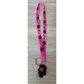 Domo New Domo Kun Hot Pink Lanyard W/Soft Cushion Pendant - Keys/Teachers/Student/ID/