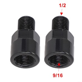 2PCS Bike Pedal Adapter 1/2 to 9/16inch Aluminum Alloy Bike Pedal Extenders Fits 9/16 inch Threaded Bike Pedals for Road Street