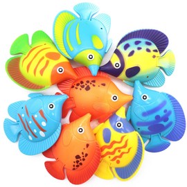 8PCS Pool Diving Swimming Fish Toys, Summer Underwater Game Toys Pool Fishes for Kids Swim Party Favors (Fish)