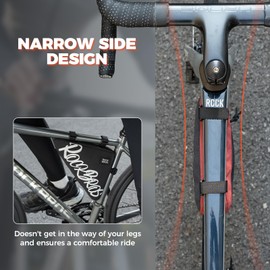 ROCKBROS Bike Frame Bag Storage Triangle Bag with Side Pockets, Cycling Pouch for Road Mountain MTB Gravel,Black,0.8L