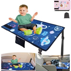 TianXiuShan Toddler Airplane Bed, Airplane Seat Extender for KidsToddler Travel BedPortable Kids Travel Bed, Toddler Travel EssentialPortable, Foldable Airplane Crib for KidsNavy Blue