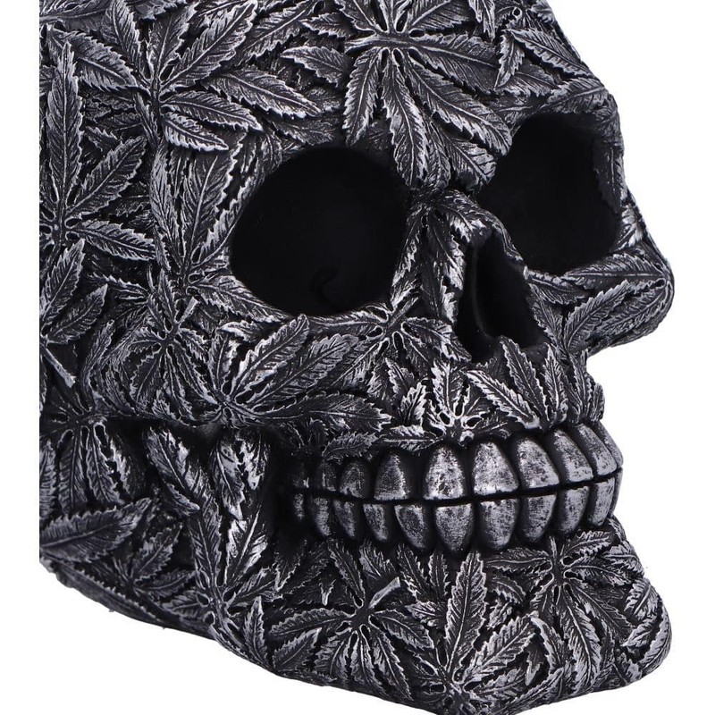 Nemesis Now High Life Skull Ornament, Resin, Silver, 15.5cm