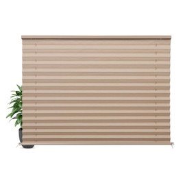 LUCKUP RV Blinds for Camper Window Blackout RV Shades Curtains 38" W x 24" L w/Aluminum Foil, RV Pleated Shades for Travel Trailer Window, Cappuccino