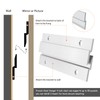 French Cleat Picture Hanger, Aluminum Z Hanger Interlocking Wall Mounting