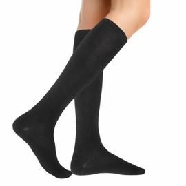 CHEERYMAGIC Knee High Socks Casual Thigh High Socks for Women Girls Cotton Over The Knee Socks Ladies Long Socks Leg Warmer Stockings Solid Boot Socks for Daily Wear Cosplay A7CSXTW