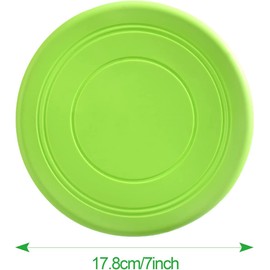 Frisbee Para Perro, 2 Discos Voladores De Competición Para Perros, Juguete Interactivo De Goma Suave Para Perros, Juguete Para Perros Pequeños Y Grandes, Flota Agua Y Seguro En Dientes, 7 Pulgadas