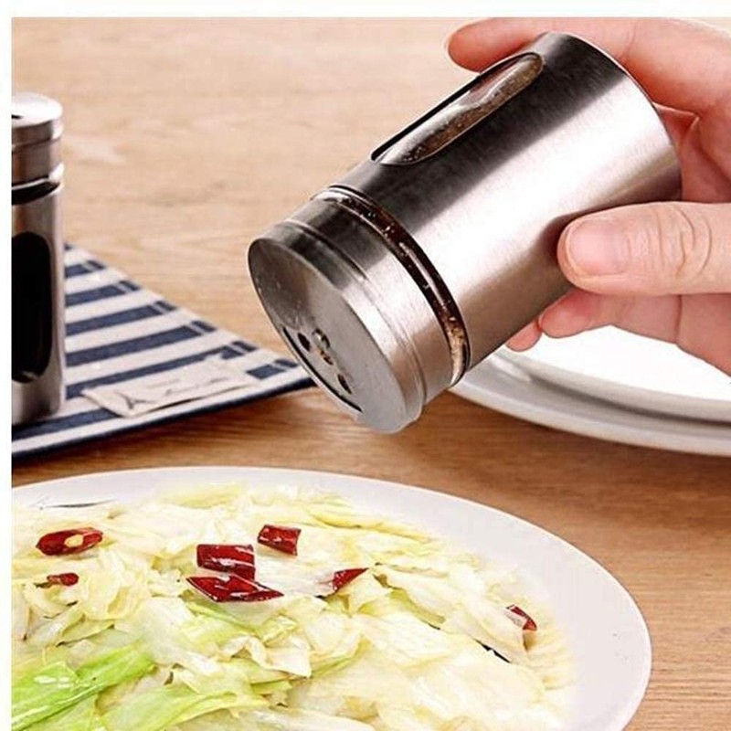 Morning Place Stainless Steel Condiment Can Set, Seasoning Container Set,