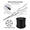 DEFUNX String Light Hanging Kit Outdoor 164 Ft Vinyl Coated