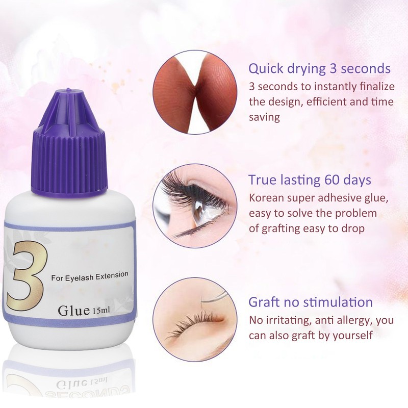15ml Grafted Eyelash Glue Professional Lash Extensions 3 Second Quick